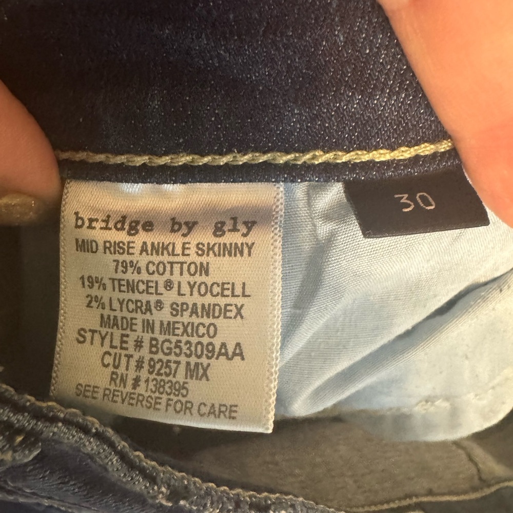 Bridge By GLY Mid Rise Ankle Skinny Jean - Picture 8 of 8